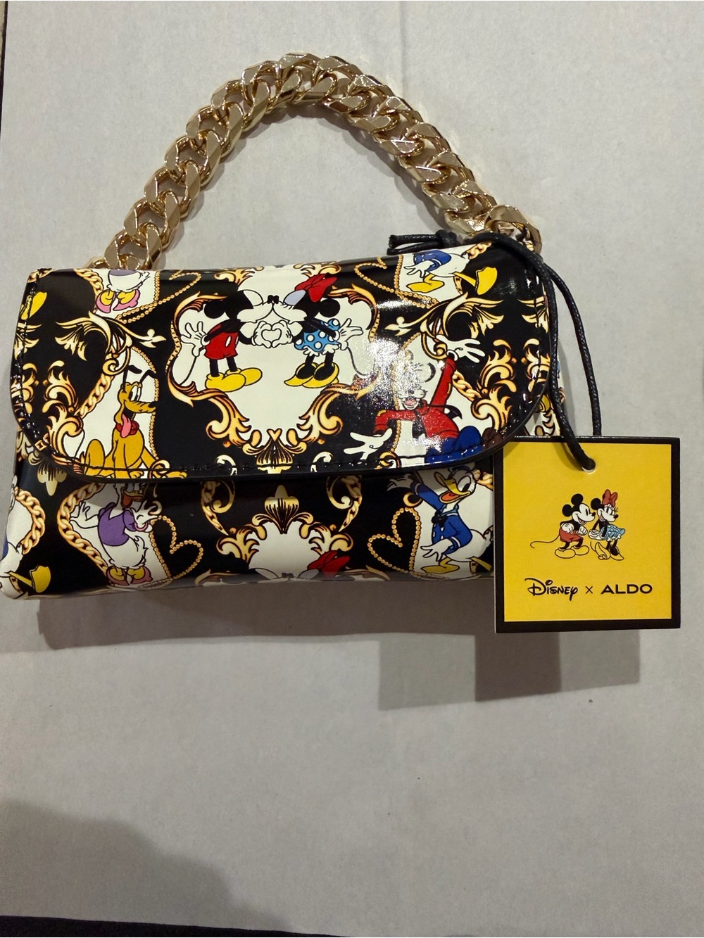 Disney x Aldo Black Character Chain Handle Belt Bag - Picture 2 of 11